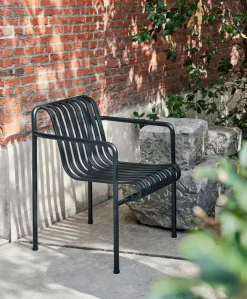 HAY 1 Palissade Bord , 2 Palissade Dining Armchair og 1 Palissade Dining Bench Anthracite Best