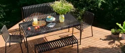 HAY 1 Palissade Bord, 2 Palissade Chair og 1 Palissade Bench Anthracite New