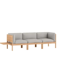 MOEBE 3 Seater Sofa With Sides + 1 Side Table - ​​The Modular Sofa Autumn 101 / Oak Best