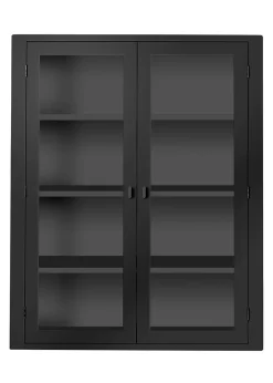 FDB Møbler / Furniture A90 Boderne - Glas Cabinet Sort Bøg - Vægmonteret Sale