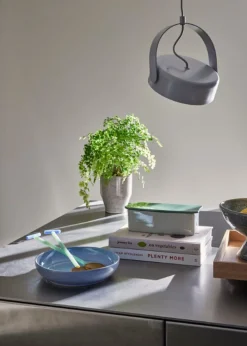 Hübsch Amare Deep Plate Light Blue Sale