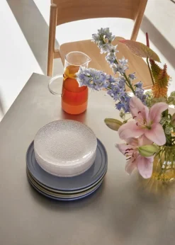 Hübsch Amare Deep Plate Light Blue Sale