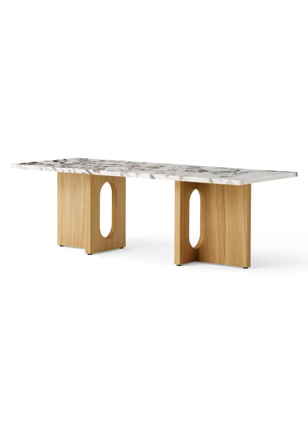 Audo Copenhagen Androgyne Lounge Table Natural Oak Base / Calacatta Viola Marble Outlet