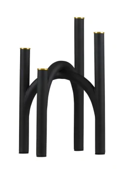 AYTM ANGUI candleholder Black/Gold - H34 Fashion