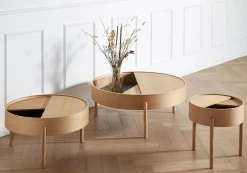 Woud Arc Side and Coffee Table