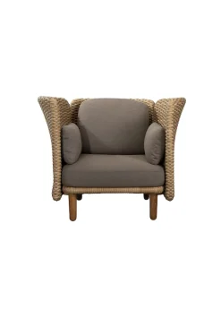 Cane-line Arch Lounge Chair w. Low Arm/Backrest Natural/Taupe, Cane-line Flat Weave Sale
