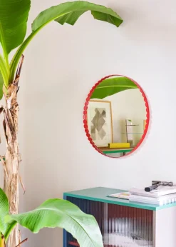HAY Arcs Mirror | Round Red Clearance