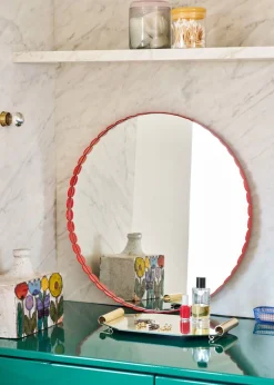 HAY Arcs Mirror | Round Red Clearance