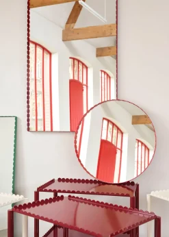 HAY Arcs Mirror | Round Red Clearance