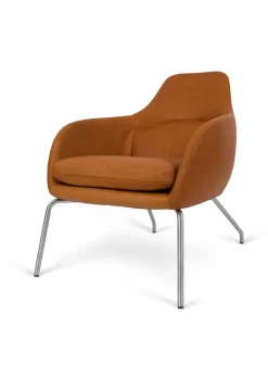 Bent Hansen Asento Stel: Børstet Rustfrit Stål / Betræk: Cognac Adrian Anilinlæder Fashion