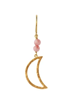 Stine A Bella Moon Earring with Coral Goldplated Fashion