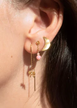 Stine A Bella Moon Earring with Four Stones