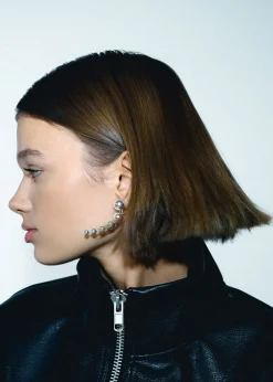 Jane Kønig Big Atomic Drop Stud Silver Best