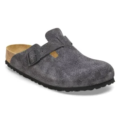 Birkenstock Boston Suede Velvet Grey Fashion