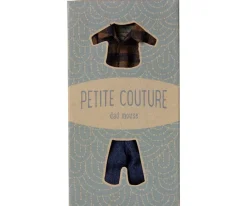 Kinder Maileg Brown Checked Shirt And Pants - Mouse