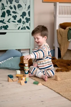 Kinder Sebra Byggeklodser I Træ