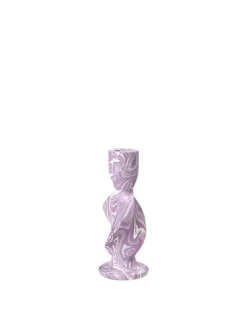 Broste CPH Candle Holder 'Twist' Komposit Lavender Grey Fashion