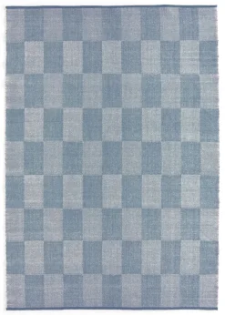 HAY Check Rug | Small Check Light Blue Clearance