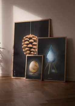 Brainchild Classic Drop Poster - Black Black lacquered oak - Stock sale Best