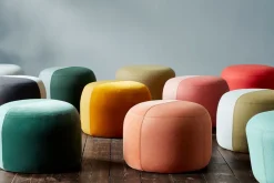 Warm Nordic Dainty Pouf Mosaic 472 (Rusty) / Sprinkles 974 (Midnight Blue) Outlet