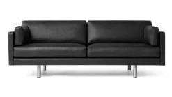 Erik Jørgensen EJ220 2-seater Sofa 2052 by Max 98 Black / Brushed Chrome Online