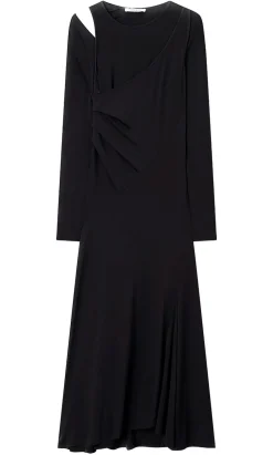 Wood Wood Erica Wrap Dress Black New