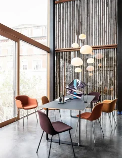 Muuto Fiber Chair - Tube Base Black/Black Fashion