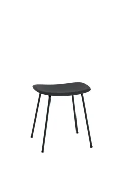 Muuto Fiber Stool - Tube Base Black/Black Clearance