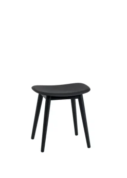 Muuto Fiber Stool - Wood Base Black/Black Online