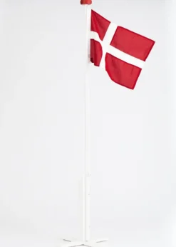 Langkilde & Søn Flagstang Med Dannebrogsflag Hvid Best