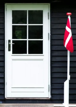Langkilde & Søn Flagstang Med Dannebrogsflag Hvid Best