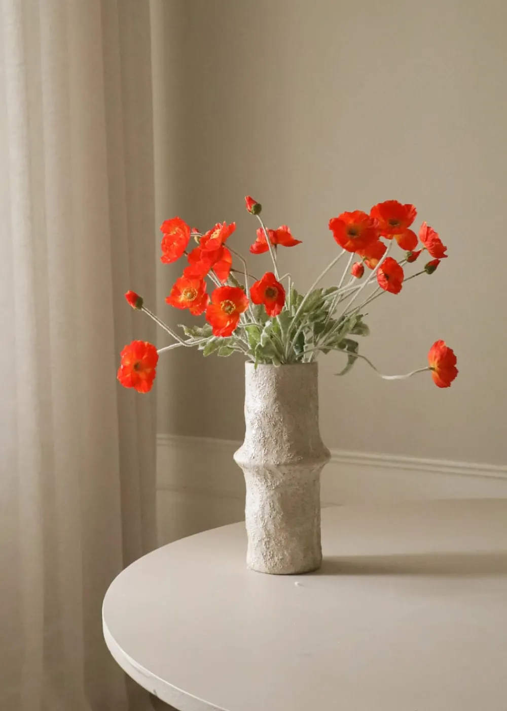 Botané Flower stems Dark Orange Poppy Flower New
