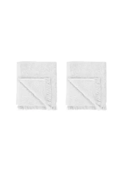 Blomus FRINO Set Of 2 Guest Towels White - Stock sale Clearance