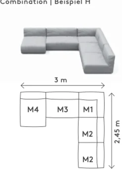 Blomus GROW outdoor sofa - Combination H