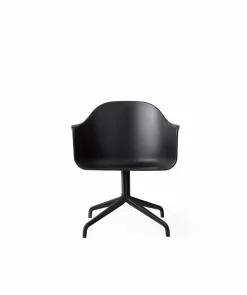 Audo Copenhagen Harbour Dining Chair / Black Star Base w. Swivel Black - Verkauf von Lagerbeständen Fashion