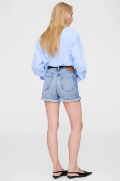 Anine Bing Heath Shorts Washed Blue Fashion