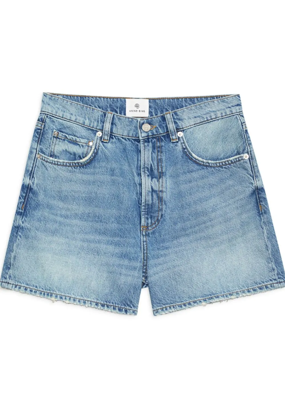 Anine Bing Heath Shorts Washed Blue Fashion