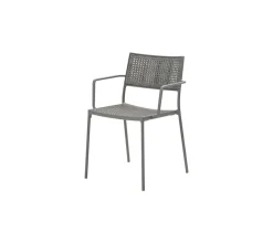 Cane-line Less Stuhl mit Armlehne Aluminium/French Weave, Light grey Clearance
