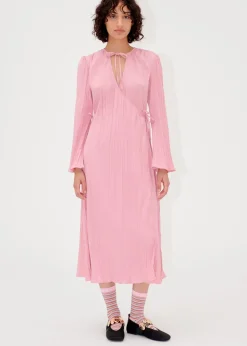 Stine Goya Long Sleeve Wrap Tie Dress Pink Nectar Online