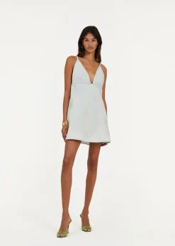ROTATE by Birger Christensen Lorina Denim Stud Mini Dress