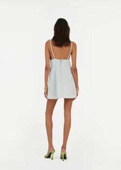 ROTATE by Birger Christensen Lorina Denim Stud Mini Dress