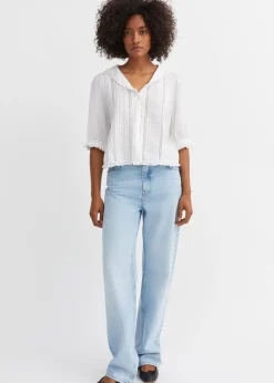 Skall Studio Magnolia Short Sleeve Blouse Optic white Discount