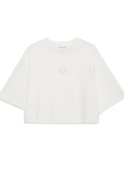 Anine Bing Myers Cropped Tee Ivory Hot