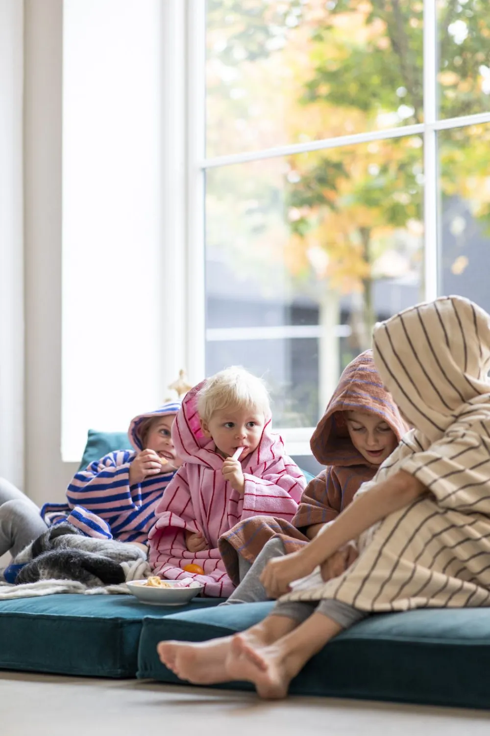 Bongusta Naram Kids Bathrobe baby pink & ski patrol Clearance