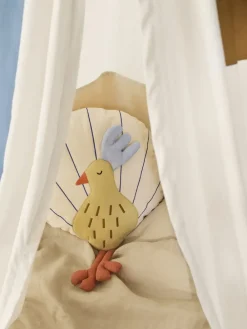 Ferm Living Peacock Cushion Silver Fern/Undyed New