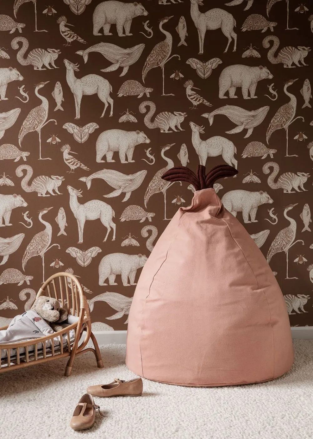 Ferm Living Pear Bean Bag Dusty Rose Hot