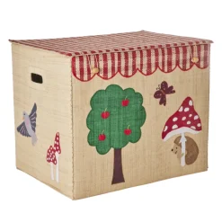 Rice Raffia Storage Box XL - Happy Forest Theme Hot