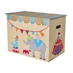 Rice Raffia Storage Box Large - Circus Theme Clearance