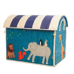 Kinder Rice Raffia Toy Baskets - Set Of 3