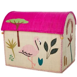 Kinder Rice Raffia Toy Baskets - Set Of 3